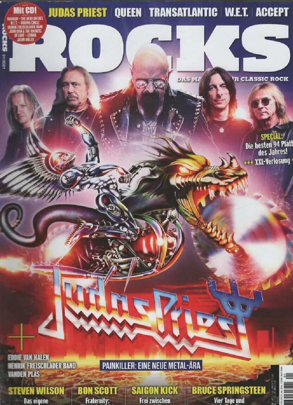 Rocks Magazin Deutschland 2021 #80 Judas Priest Steven Wilson Saigon Kick Bon Scott