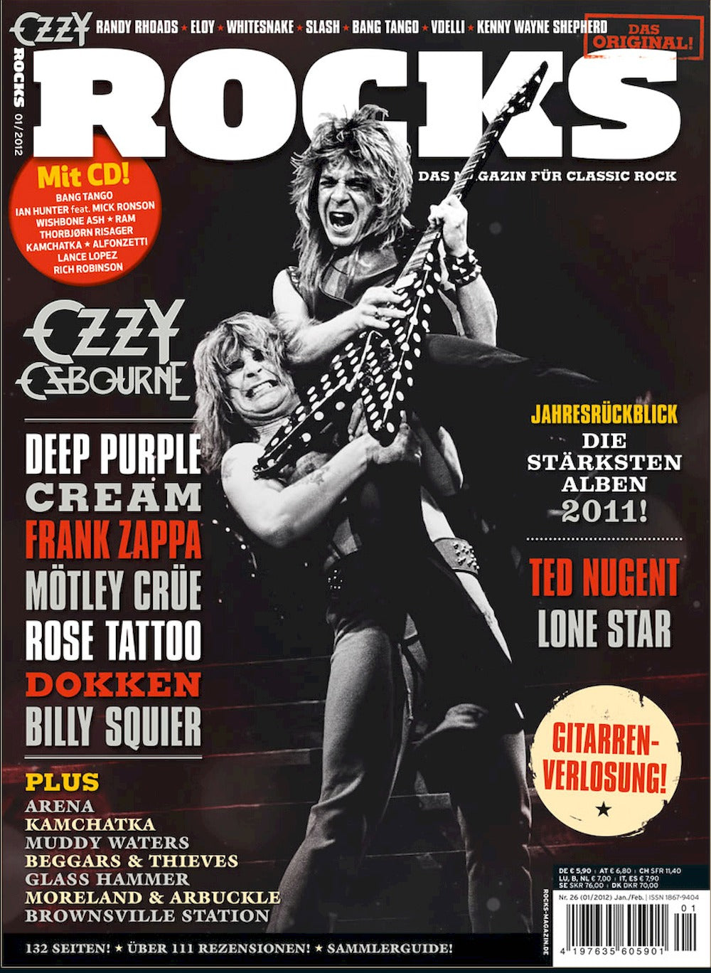 Rocks Magazin Deutschland 2012 #26 Ozzy Osbourne Deep Purple Cream Frank Zappa