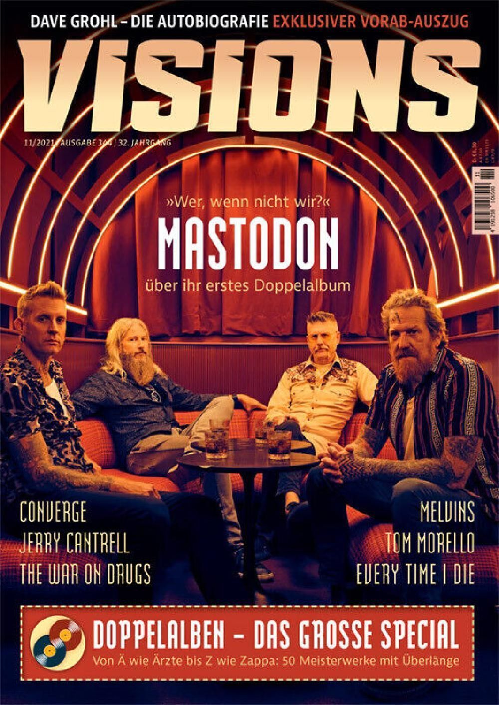 Visions Magazin Deutschland 2021-11 Mastodon The War On Drugs Melvins Dave Grohl Converge