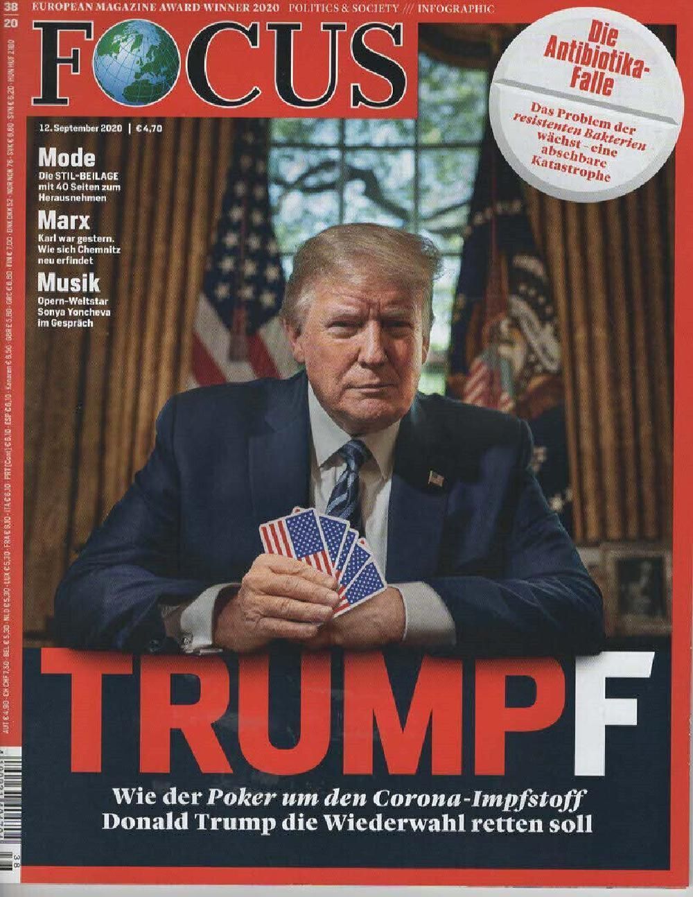 Focus Magazin Deutschland 2020-38 Donald Trump