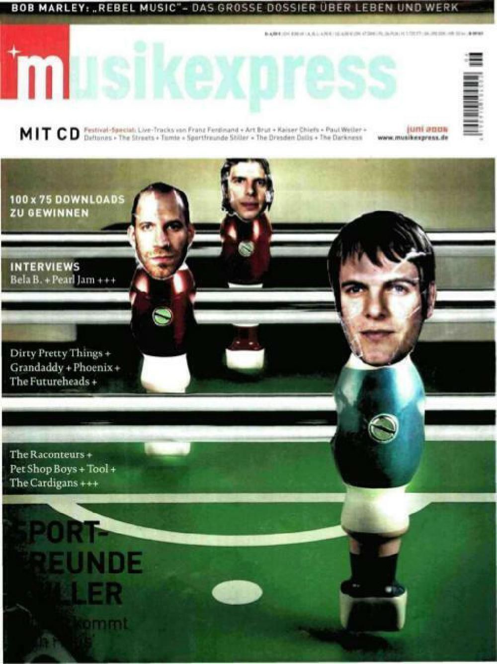 Musikexpress Magazin Deutschland 2006-06 Sportfreunde Stiller Pearl Jam Pet Shop Boys Bob Marley