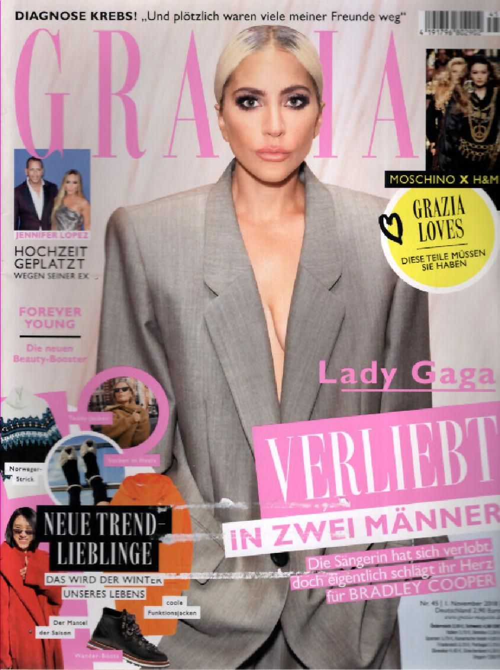 Grazia Magazin Deutschland 2018-45 Lady Gaga Jennifer Lopez