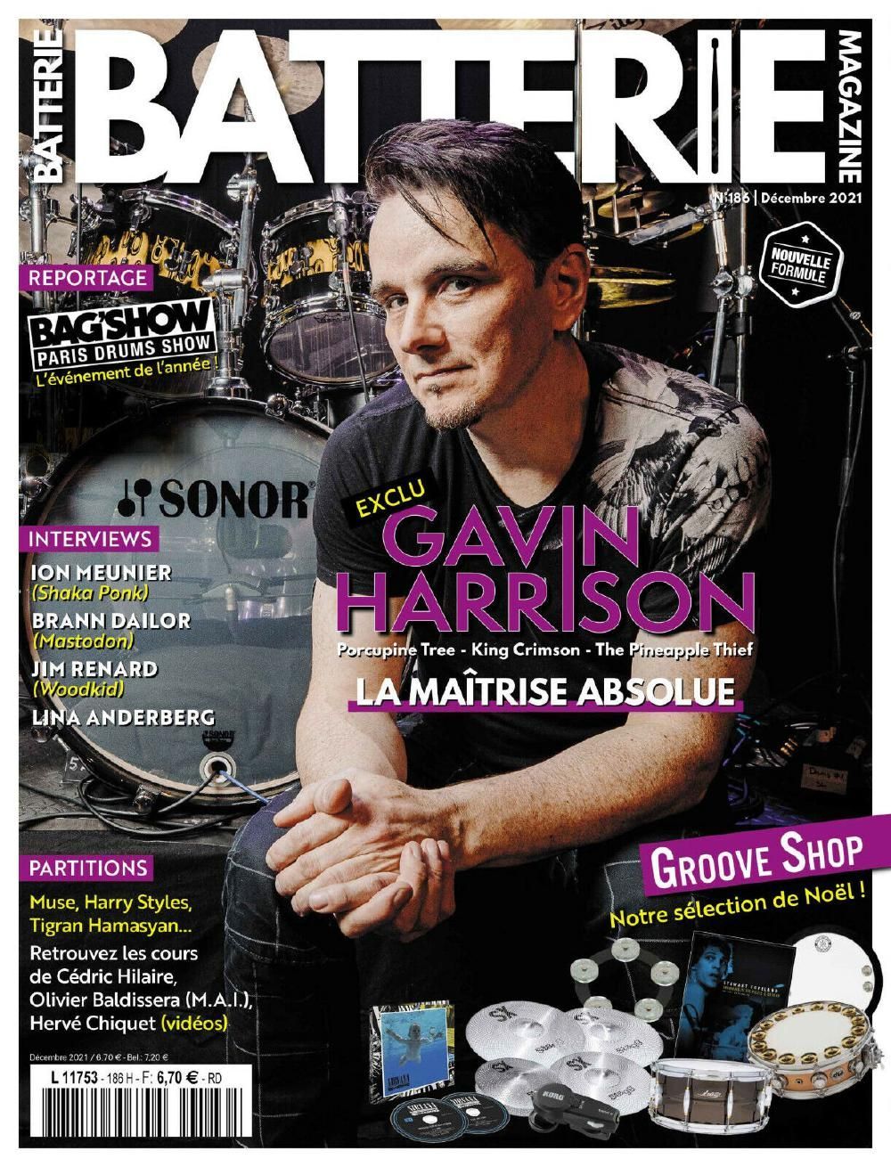 Batterie Magazin Frankreich 2021 #186 Gavin Harrison Brann Dailor Lina Anderberg