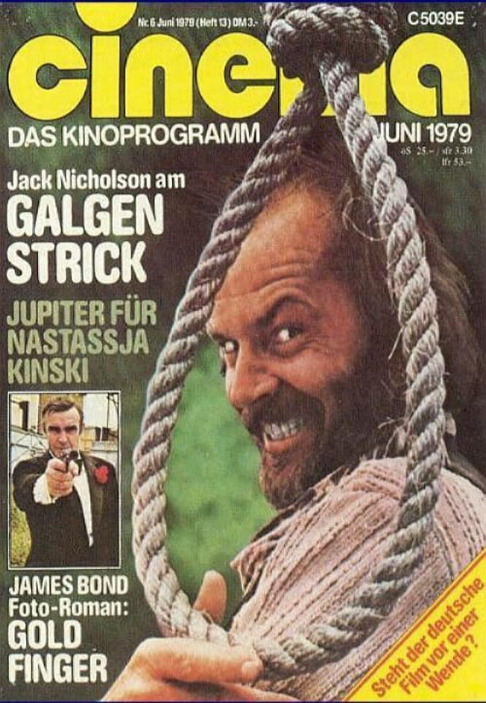 Cinema Magazin Deutschland 1979-06 Jack Nicholson Sean Connery Nastassja Kinski