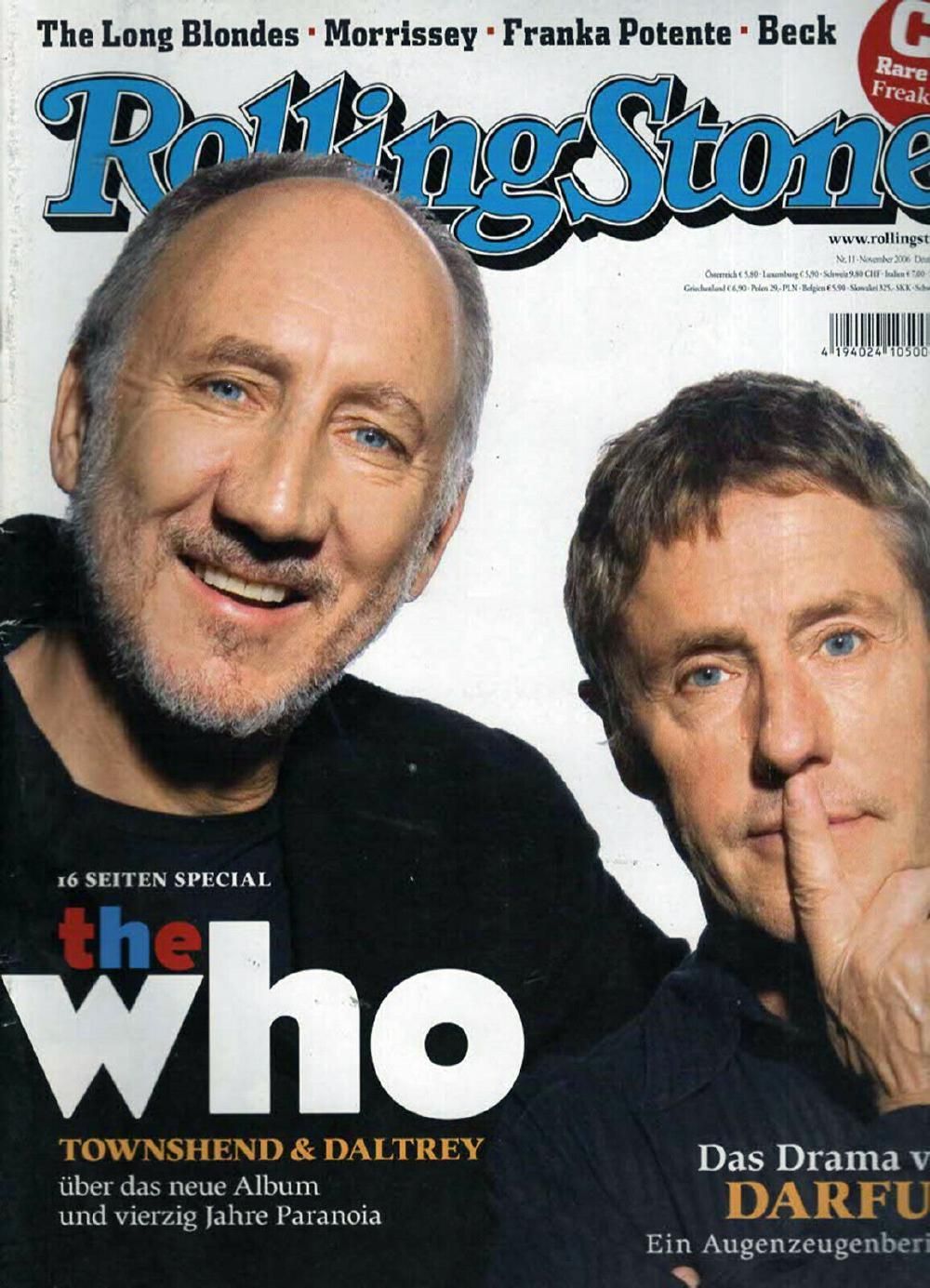 Rolling Stone Magazin Deutschland 2006-11 The Who Townshend Daltrey
