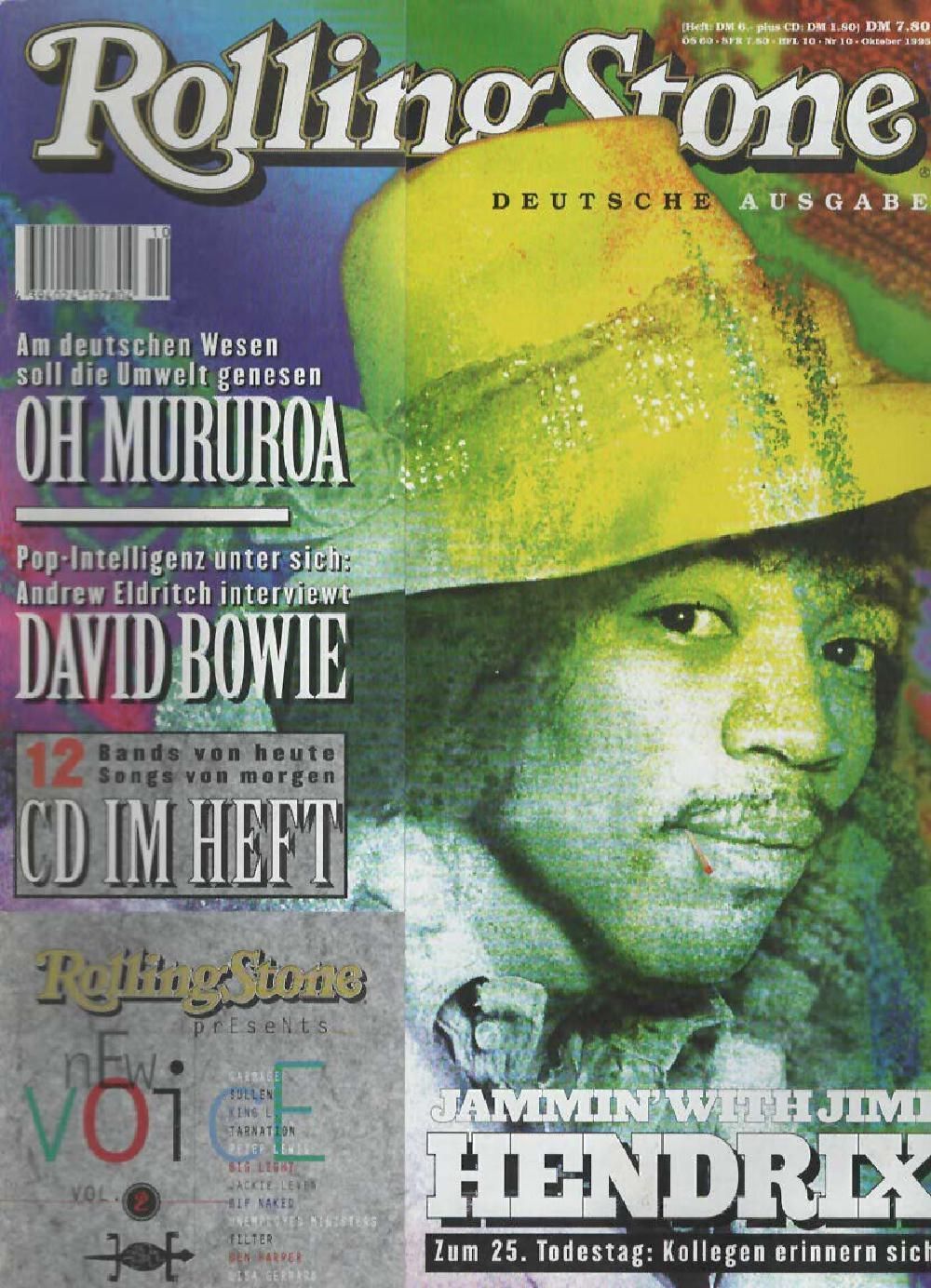 Rolling Stone Magazin Deutschland 1995-10 Jimi Hendrix David Bowie