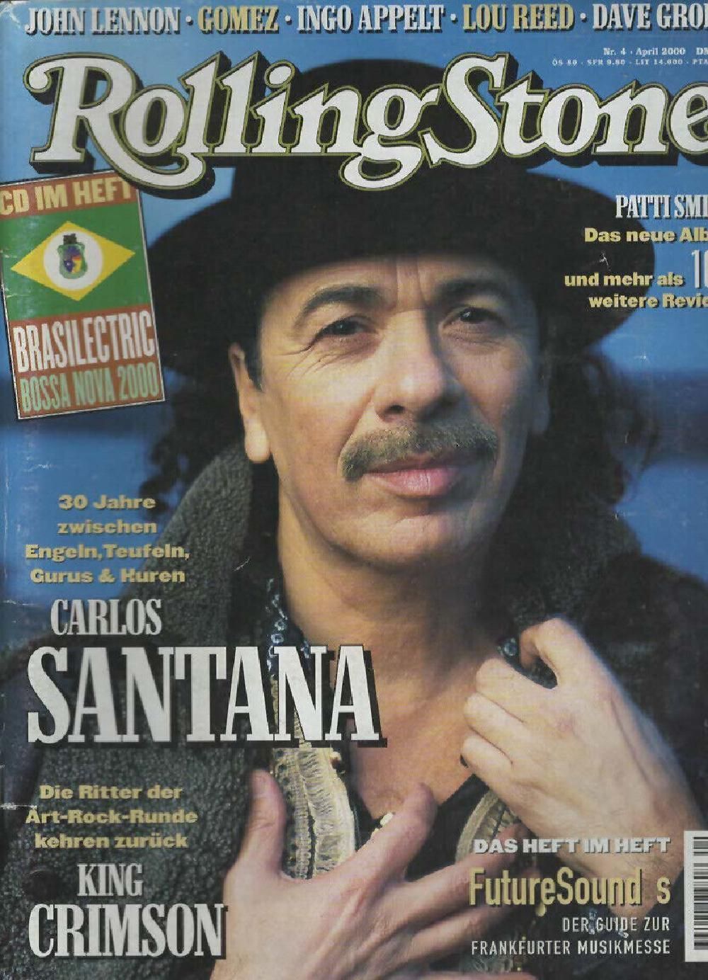 Rolling Stone Magazin Deutschland 2000-04 Carlos Santana King Crimson Patti Smith