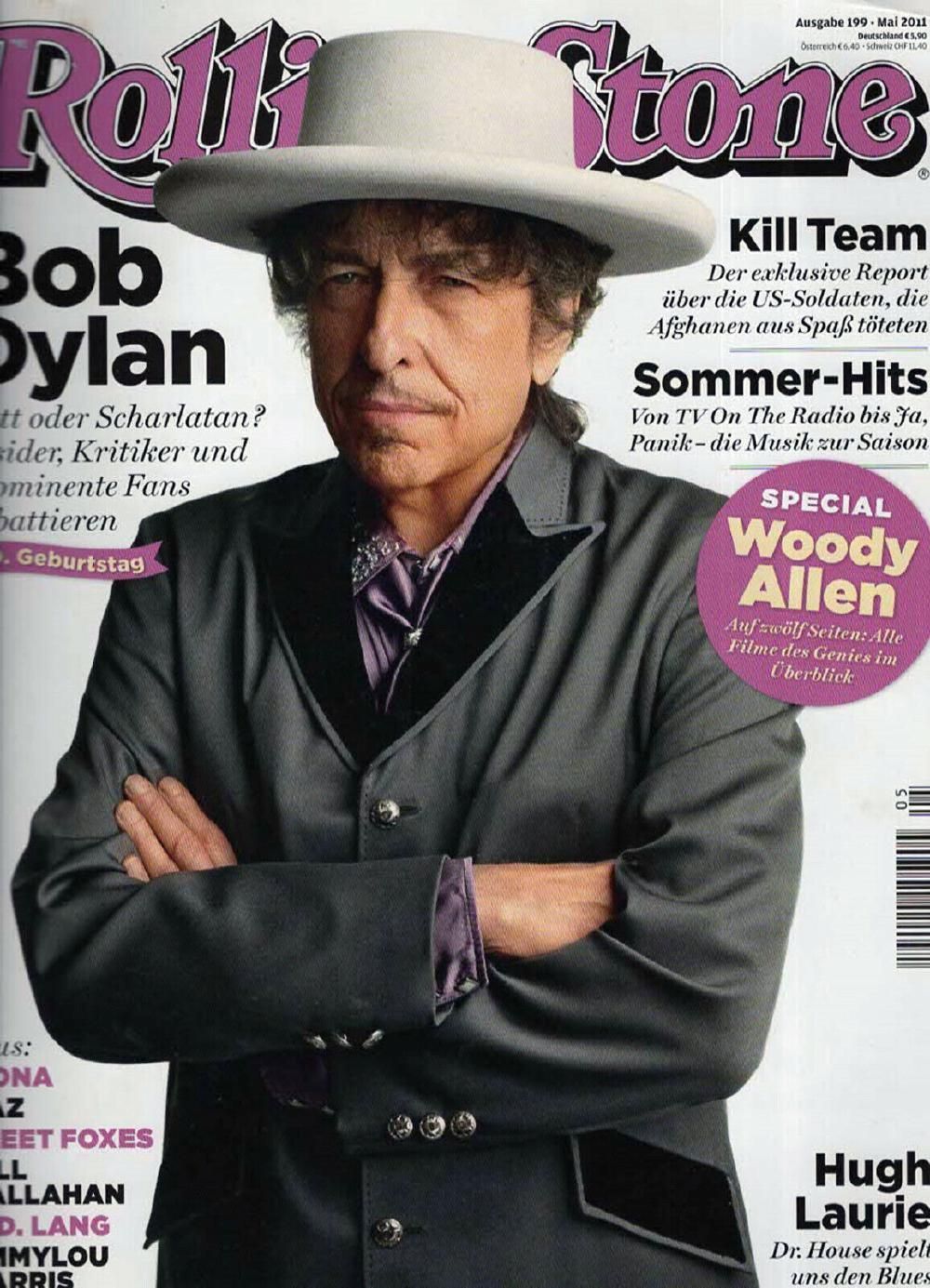 Rolling Stone Magazin Deutschland 2011 #199 Bob Dylan Woody Allen Hugh Laurie
