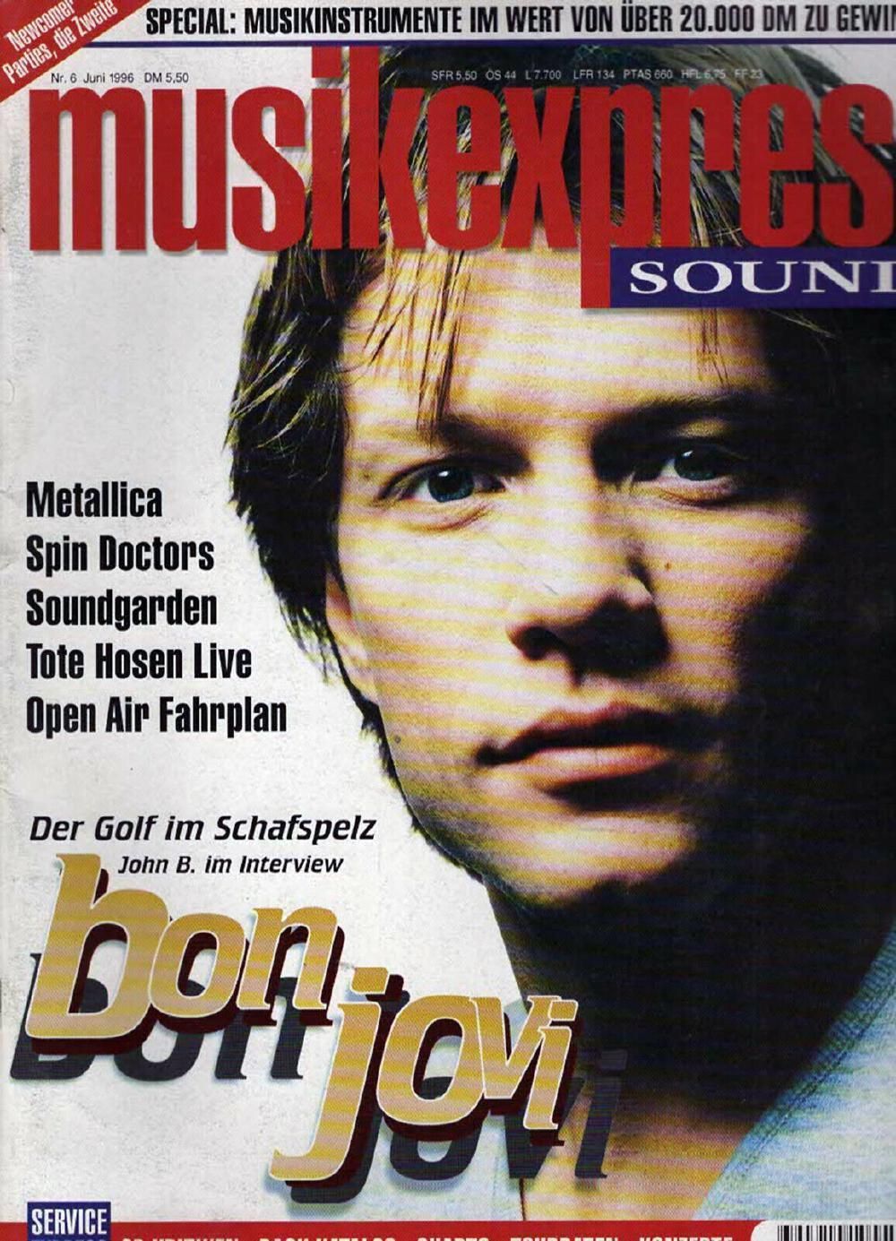 Musikexpress Magazin Deutschland 1996-06 Bon Jovi Metallica Spin Doctors
