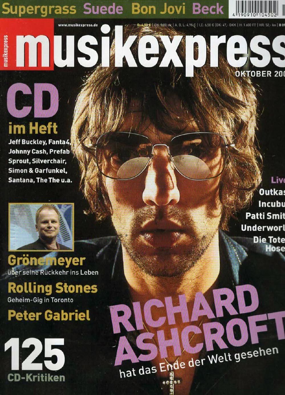 Musikexpress Magazin Deutschland 2002-10 Richard Ashcroft Peter Gabriel Outkast