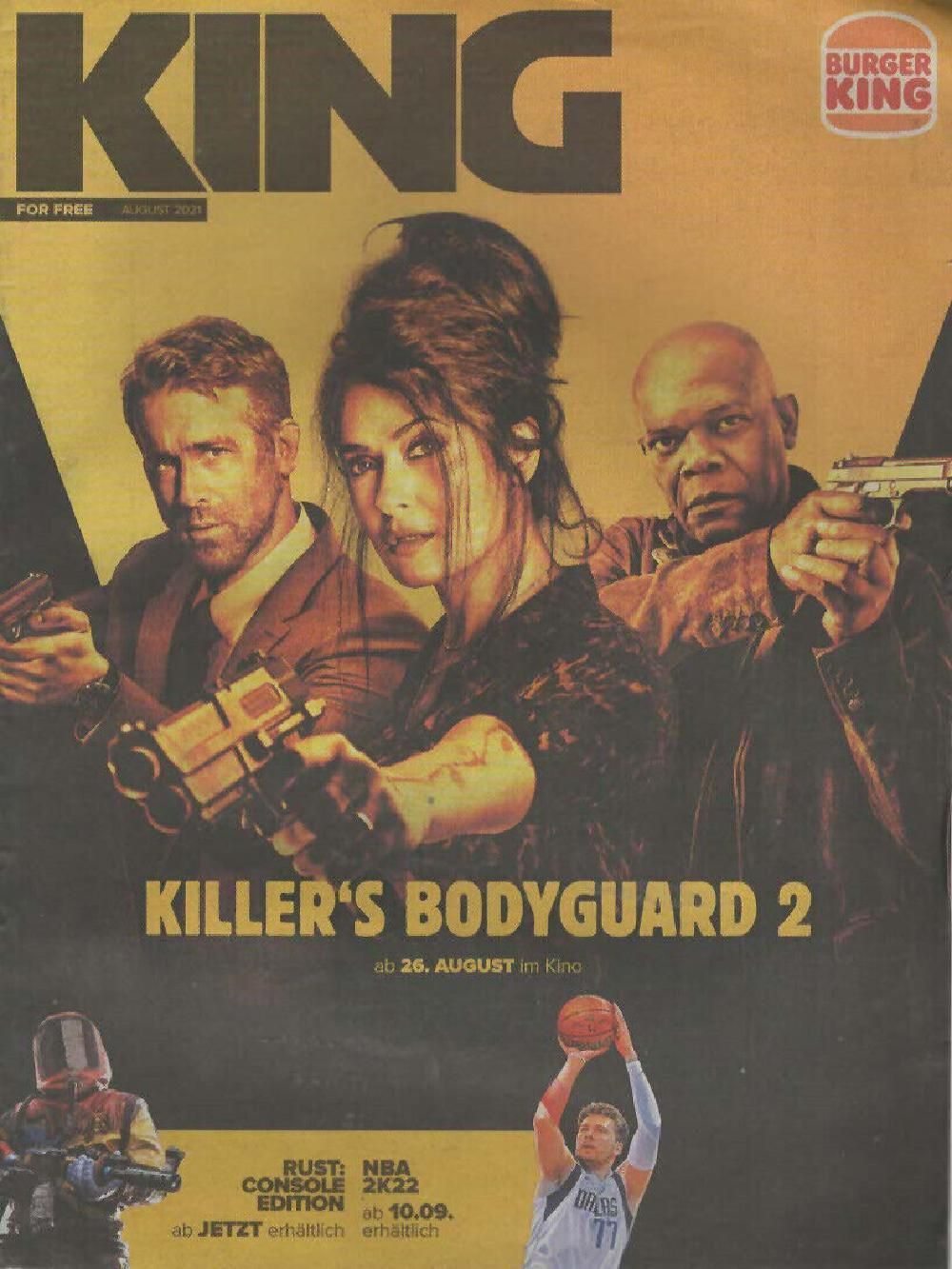 King Magazin Deutschland 2021-08 Ryan Reynolds Samuel L. Jackson Salma Hayek