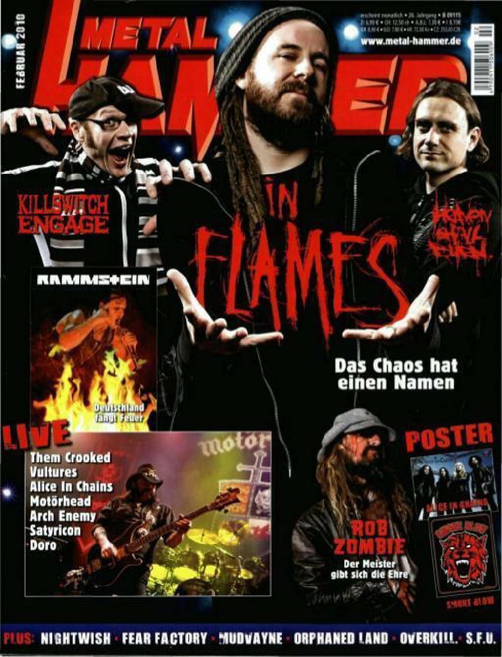 Metal Hammer Magazin Deutschland 2010-02 In Flames Rob Zombie Killswitch