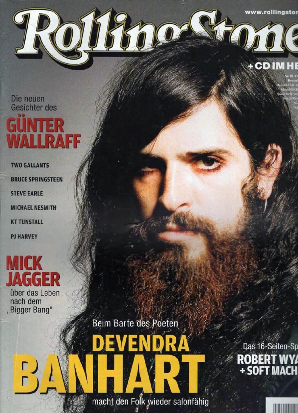 Rolling Stone Magazin Deutschland 2007-10 Devendra Banhart Robert Wyatt Jagger