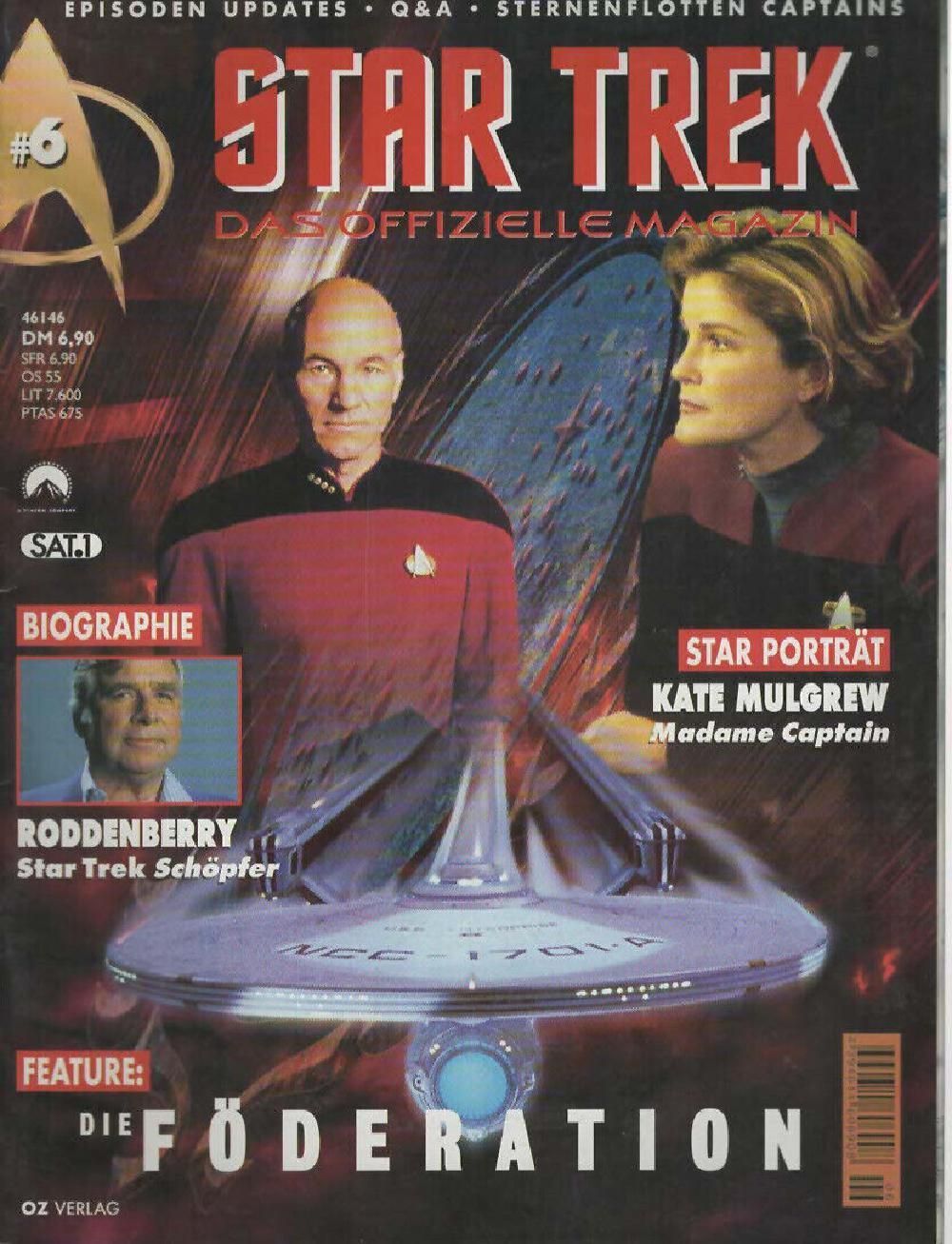 Star Trek Magazin Deutschland 1999 #6 Kate Mulgrew Patrick Stewart Roddenberry