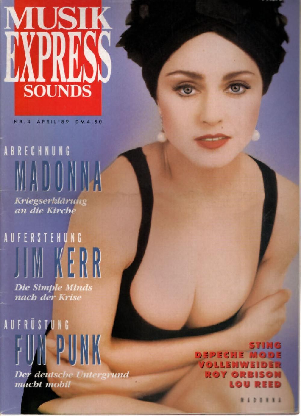 Musikexpress Magazin Deutschland 1989-04 Madonna Jim Kerr Depeche Mode