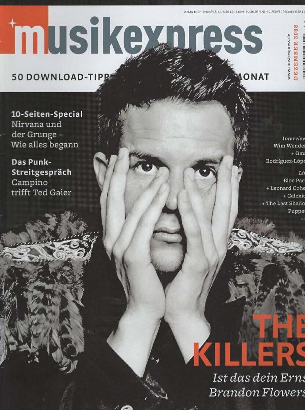 Musikexpress Magazin Deutschland 2008-12 Brandon Flowers The Killers