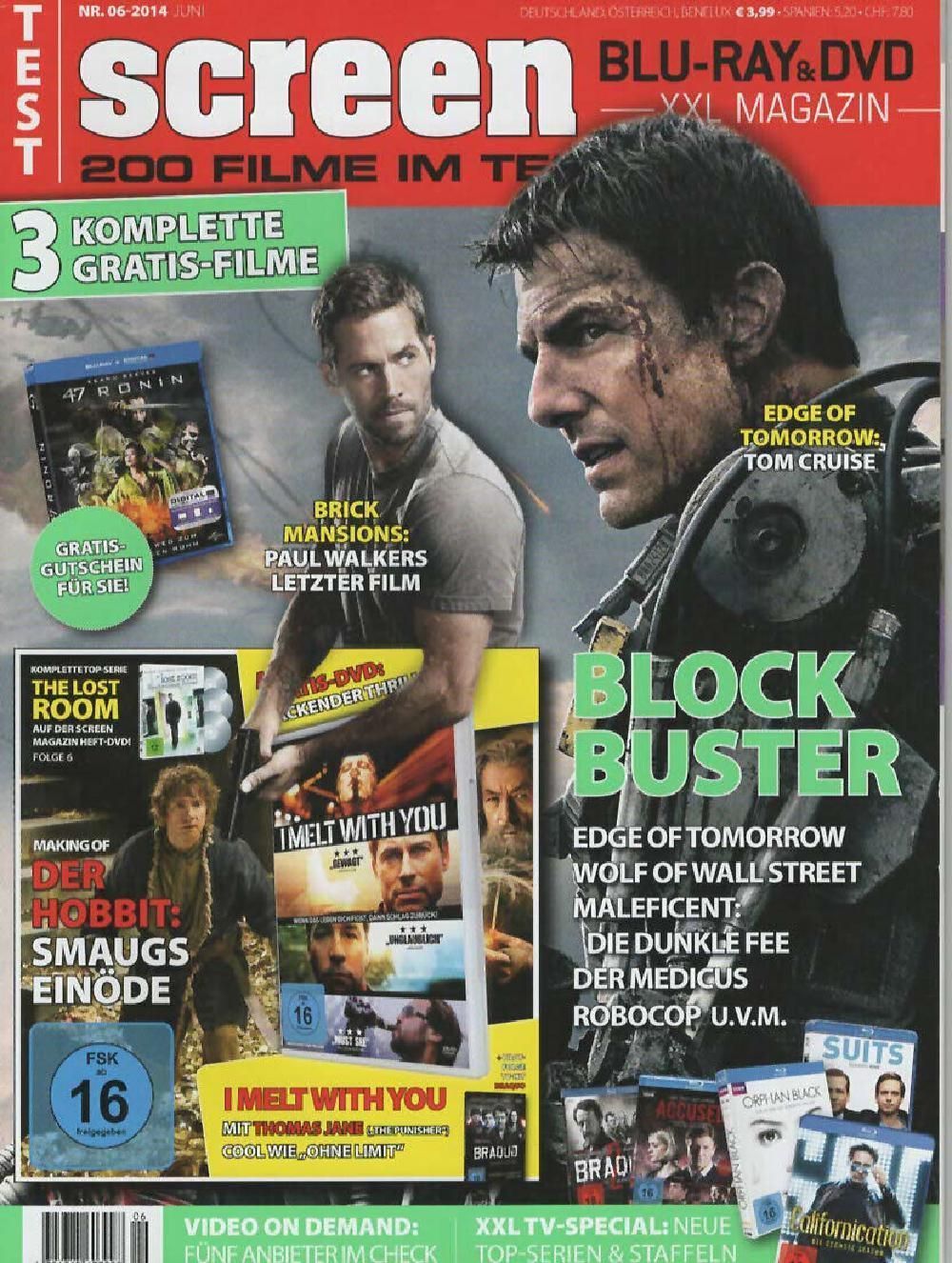Screen Magazin Deutschland 2014-06 Tom Cruise Paul Walker