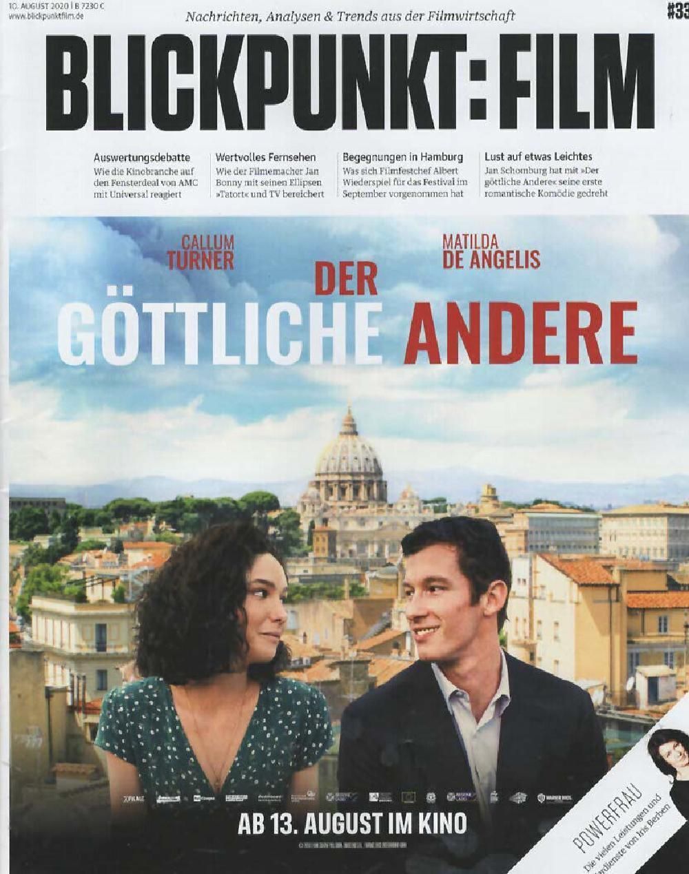 Blickpunkt Film Magazin Deutschland 2020-33 Callum Turner Matilda De Angelis