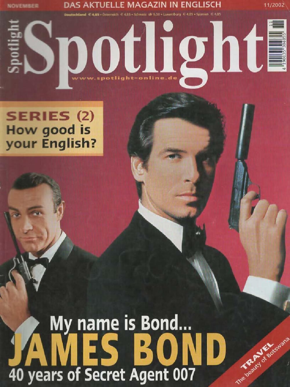 Spotlight Magazin Deutschland 2002-11 James Bond Sean Connery Pierce Brosnan