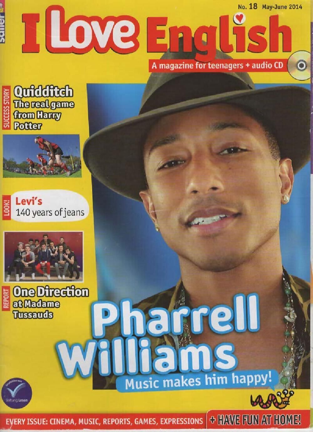 I Love English Magazin Deutschland 2014 #18 Pharrell Williams One Direction