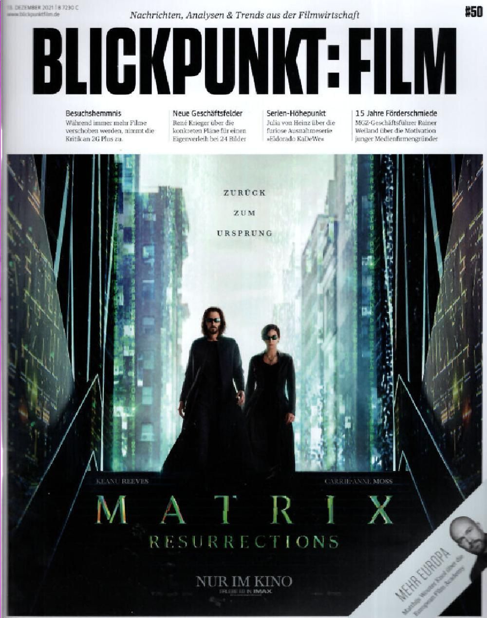 Blickpunkt Film Magazin Deutschland 2021-50 Keanu Reeves Carrie-Anne Moss