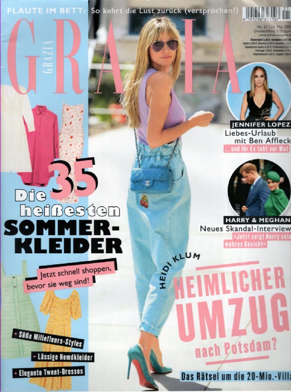 Grazia Magazin Deutschland 2021-21 Heidi Klum Jennifer Lopez