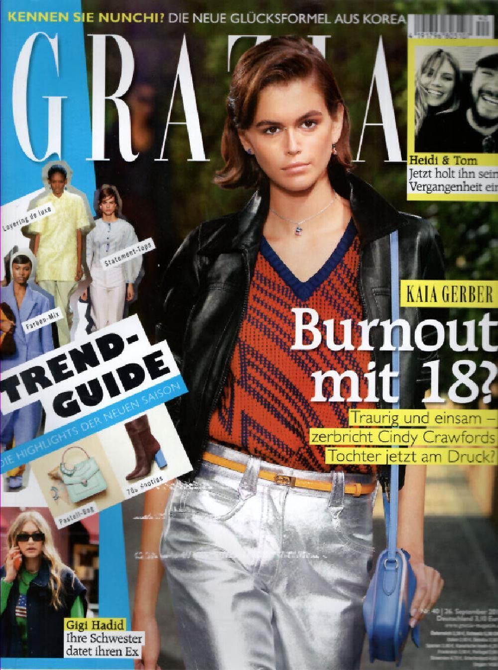 Grazia Magazin Deutschland 2019-40 Kaia Gerber Gigi Hadid Heidi Klum