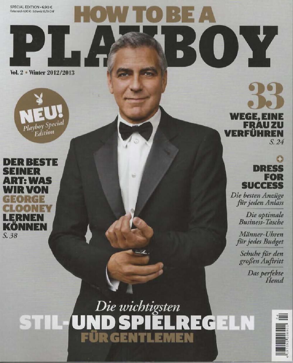 How To Be A Man Playboy Deutschland 2012 George Clooney