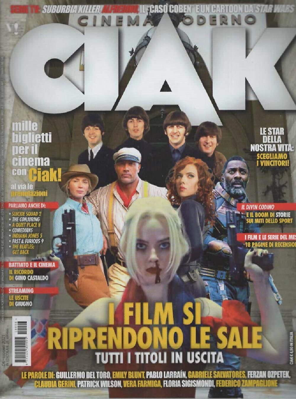 Ciak Magazin Italien 2021-06 Margot Robbie Dwayne Johnson Scarlett Johansson
