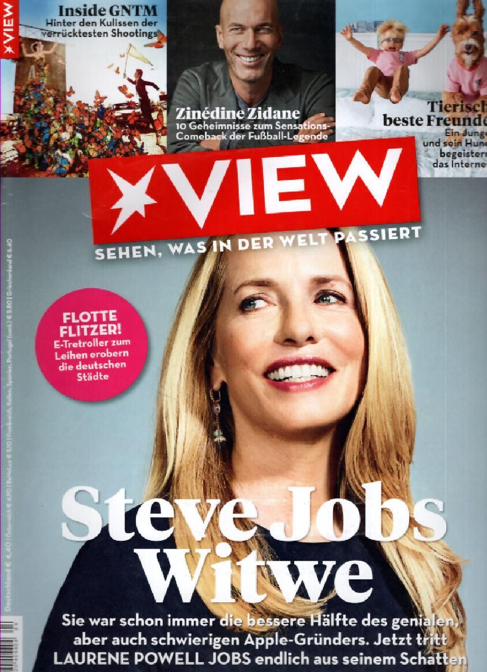 View Magazin Deutschland 2019-04 Steve Jobs Laurene Powell Jobs Zinedine Zidane