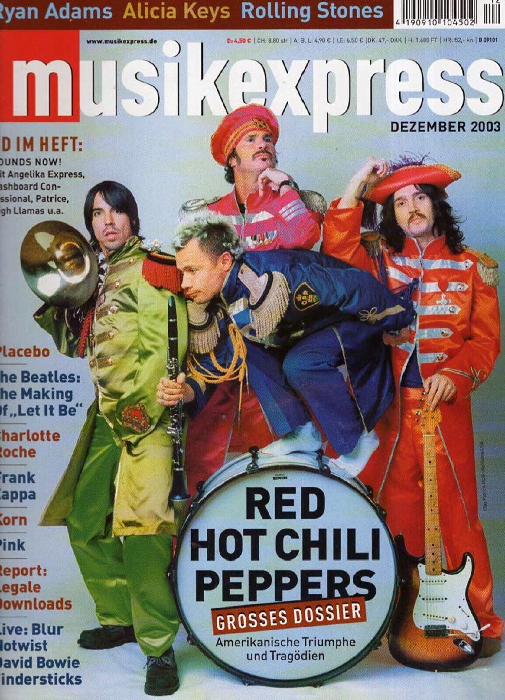Musikexpress Magazin Deutschland 2003-12 Red Hot Chili Peppers Frank Zappa Pink