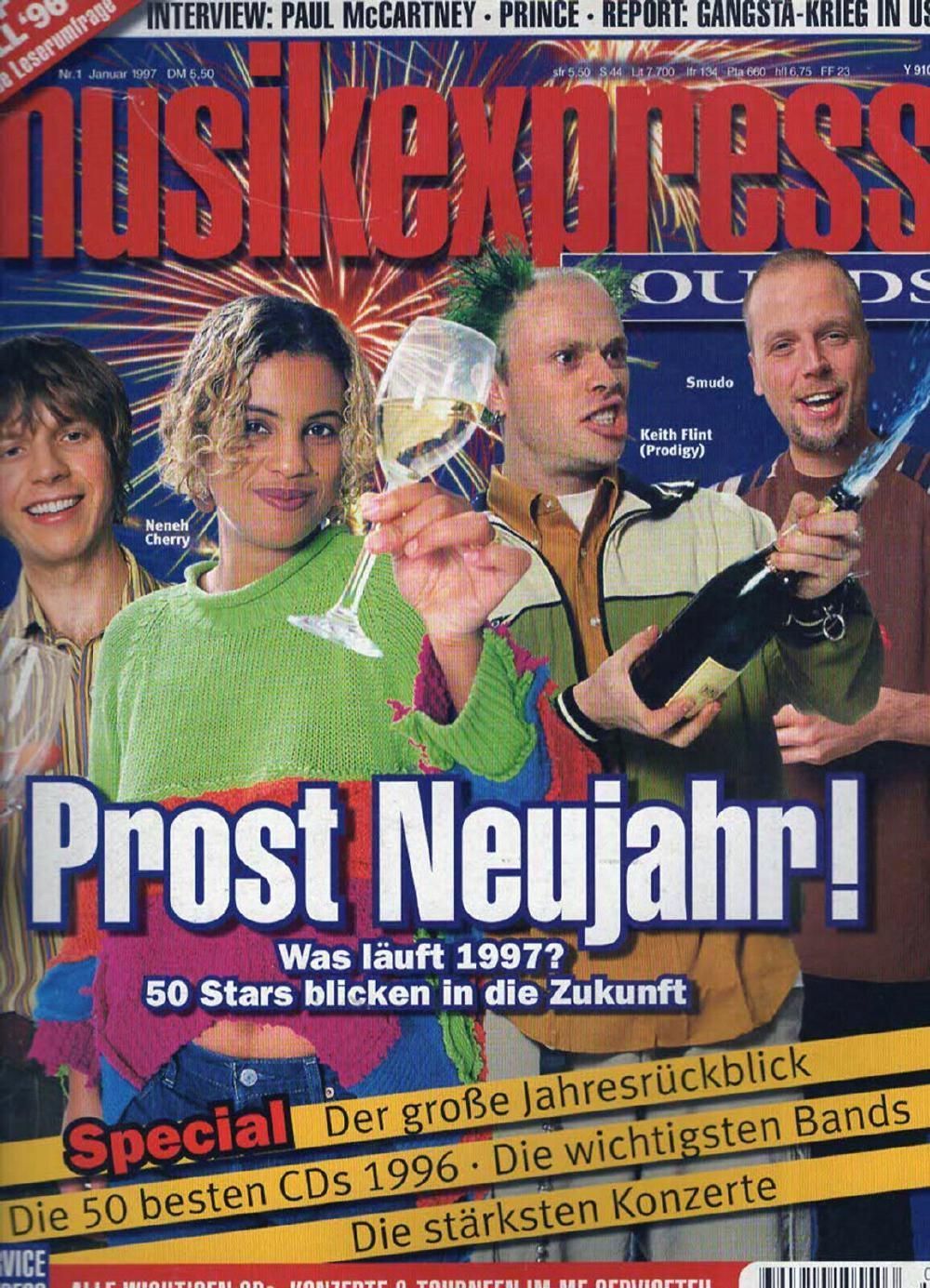 Musikexpress Magazin Deutschland 1997-01 Beck Neneh Cherry Keith Flint