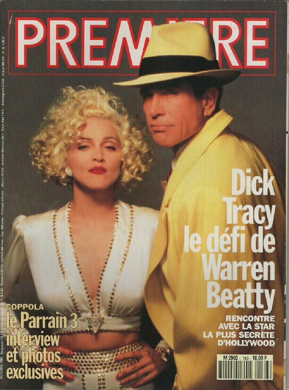 Premiere Magazin Frankreich 1990-10 Madonna Warren Beatty