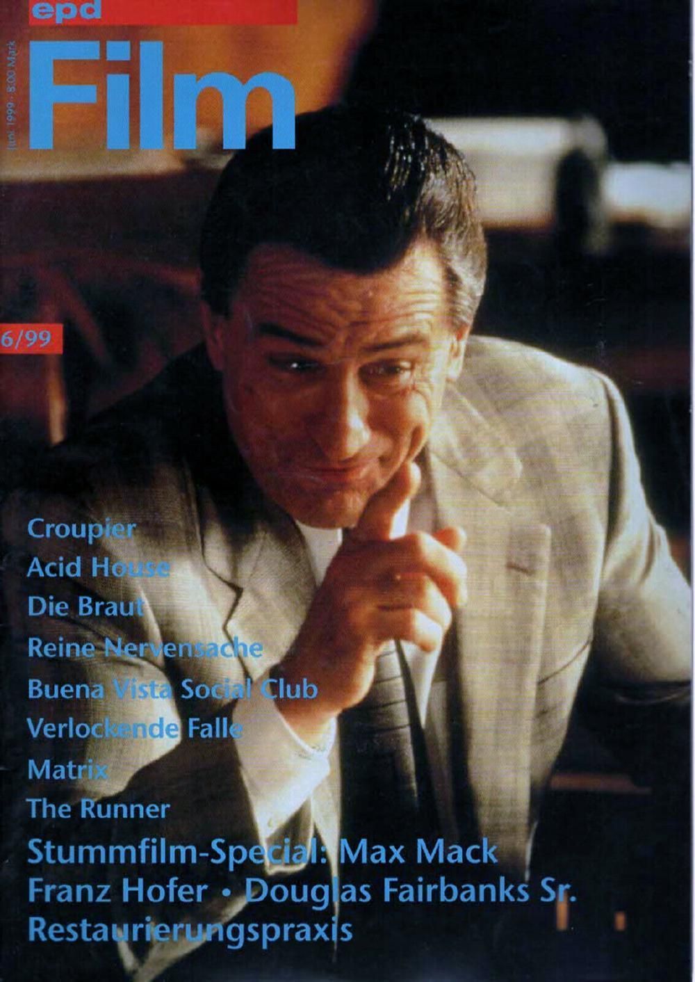 EPD Film Magazin Deutschland 1999-06 Robert De Niro