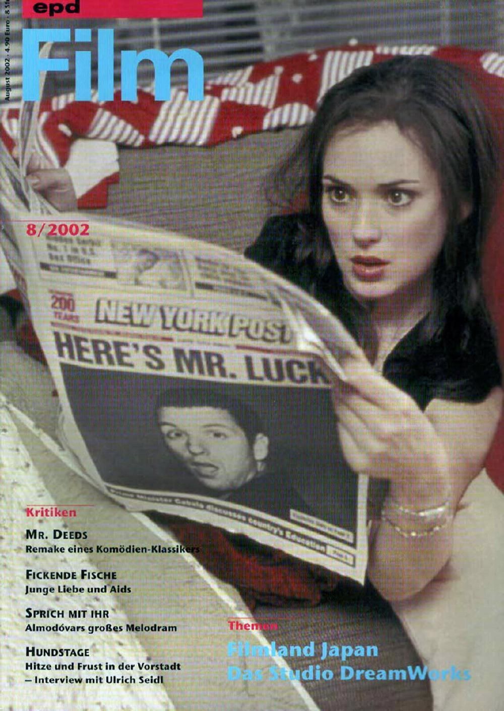 EPD Film Magazin Deutschland 2002-08 Adam Sandler Winona Ryder