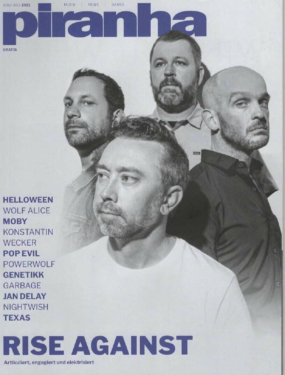 Piranha Magazin Deutschland 2021-06+07 Rise Against Helloween