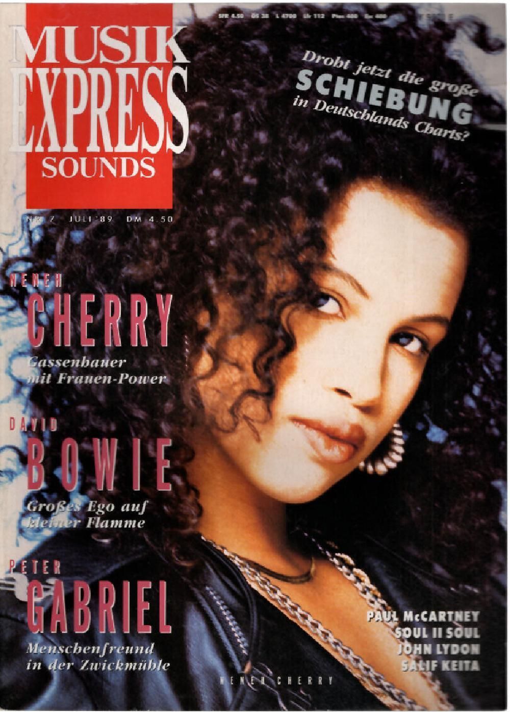 Musikexpress Magazin Deutschland 1989-07 Neneh Cherry David Bowie