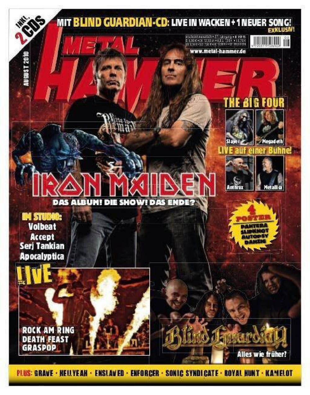 Metal Hammer Magazin Deutschland 2010-08 Iron Maiden Blind Guardian