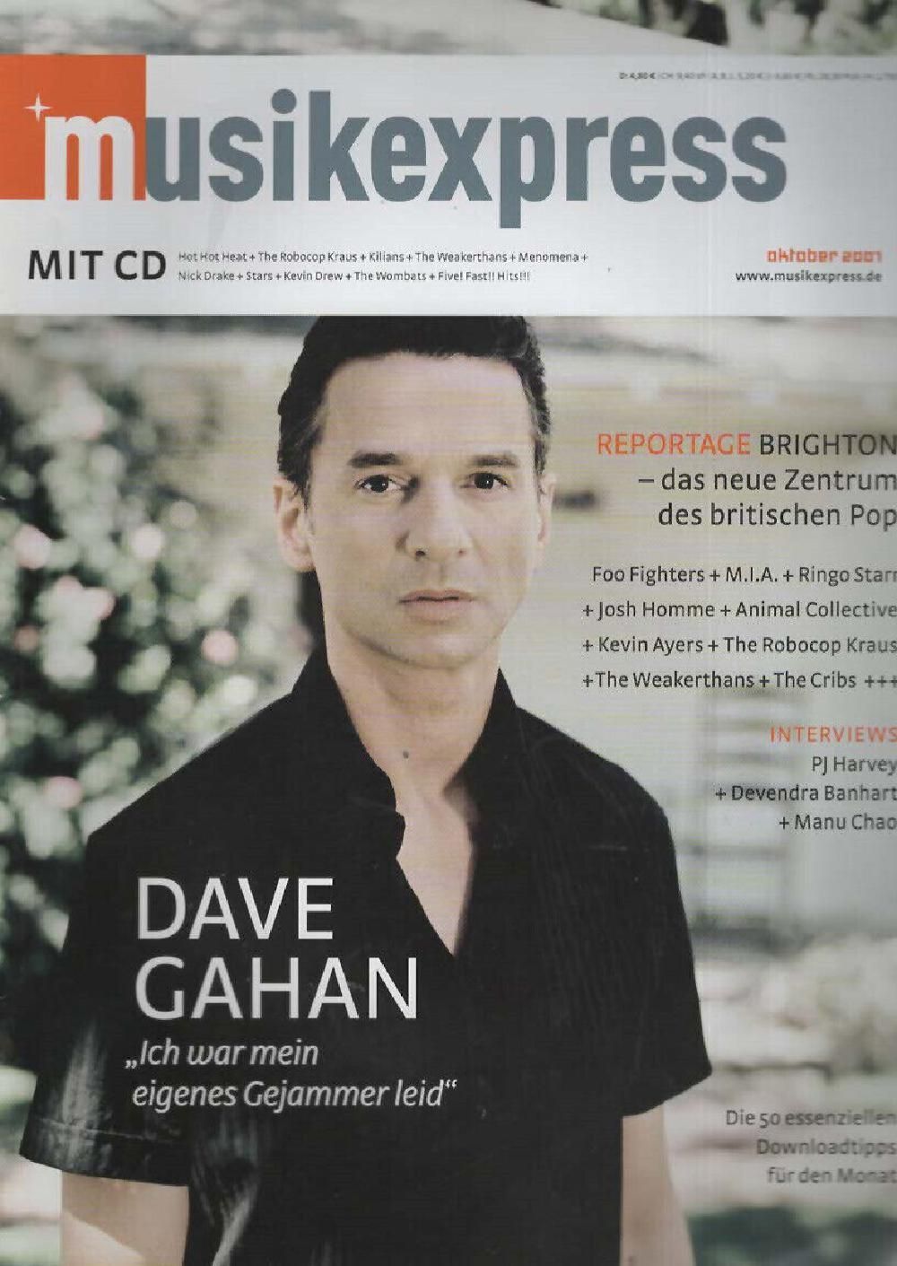 Musikexpress Magazin Deutschland 2007-10 Dave Gahan Depeche Mode