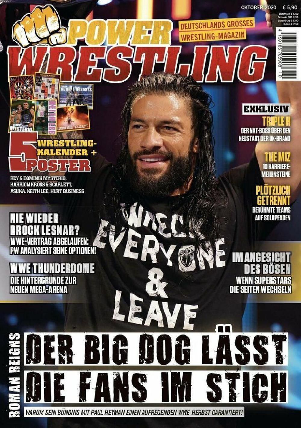 Power Wrestling Magazin Deutschland 2020-10 Roman Reigns Keith Lee