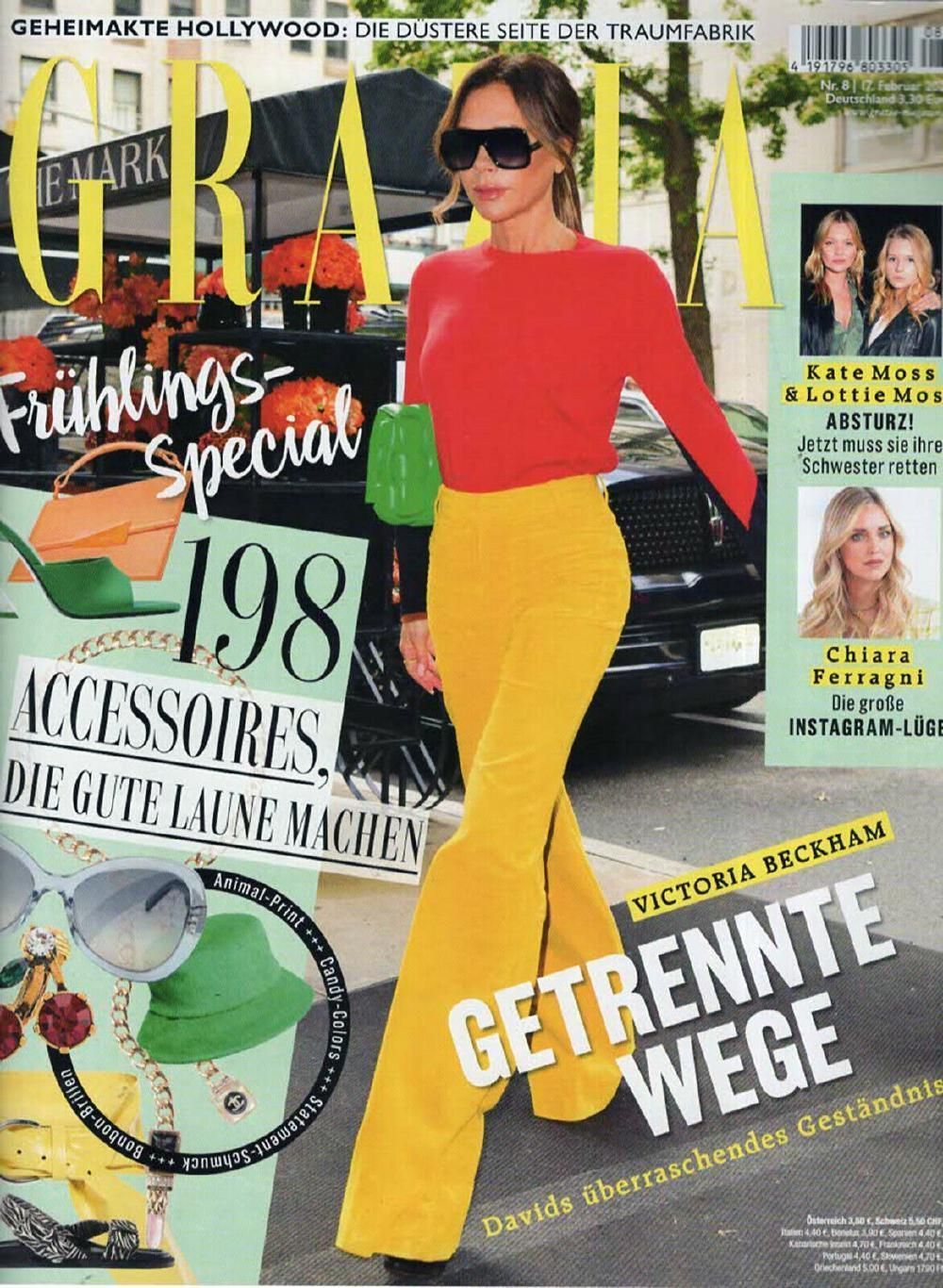 Grazia Magazin Deutschland 2022-08 Victoria Beckham Chiara Ferragni Kate Moss
