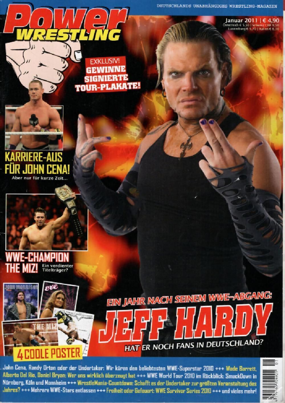 Power Wrestling Magazin Deutschland 2011-01 Jeff Hardy The Miz John Cena