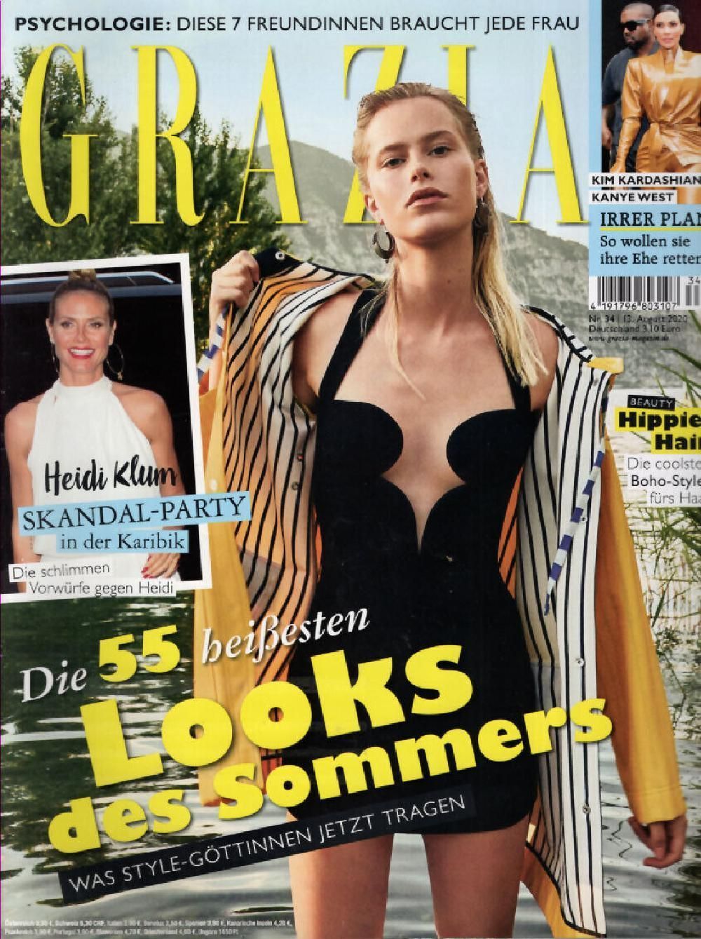Grazia Magazin Deutschland 2020-34 Linde Torenvlied Heidi Klum Kim Kardashian