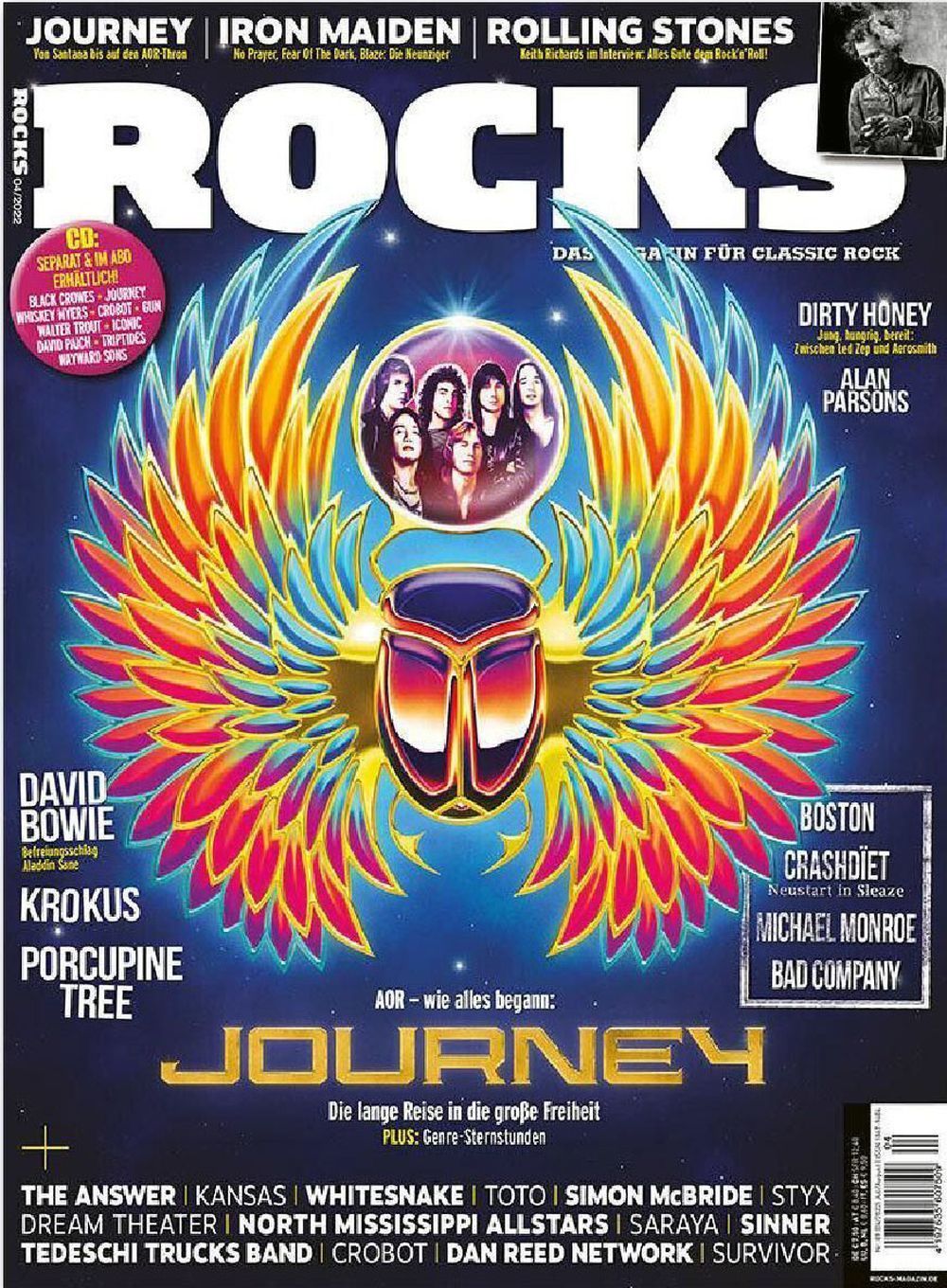 Rocks Magazin Deutschland 2022-04 Journey David Bowie Krokus