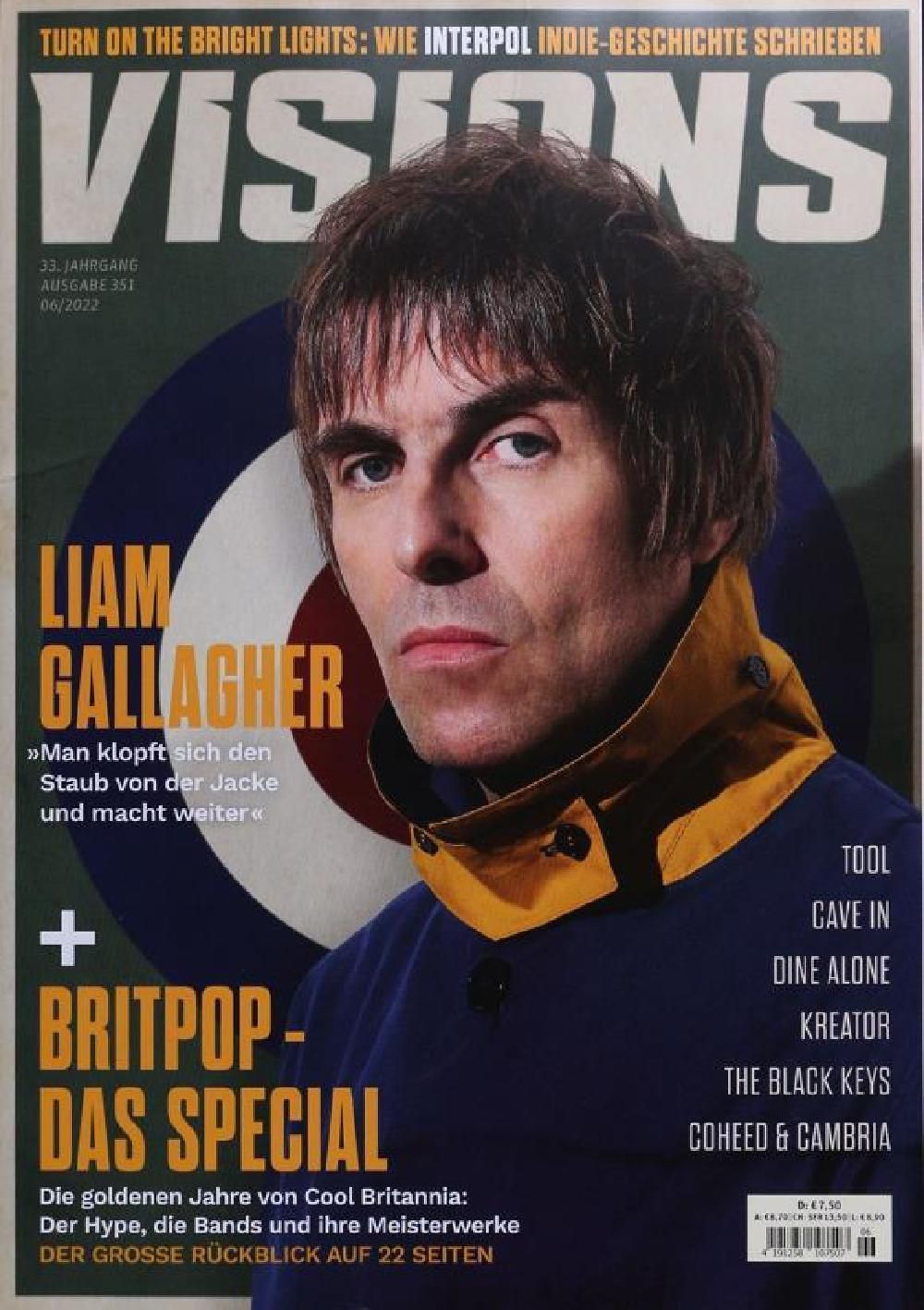 Visions Magazin Deutschland 2022 #351 Liam Gallagher