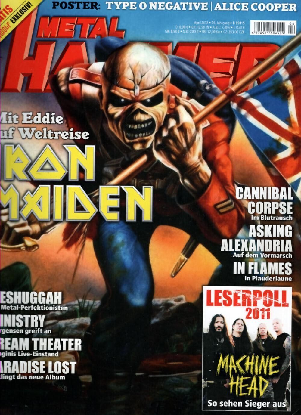 Metal Hammer Magazin Deutschland 2012-04 Iron Maiden Machine Head Cannibal Corpse