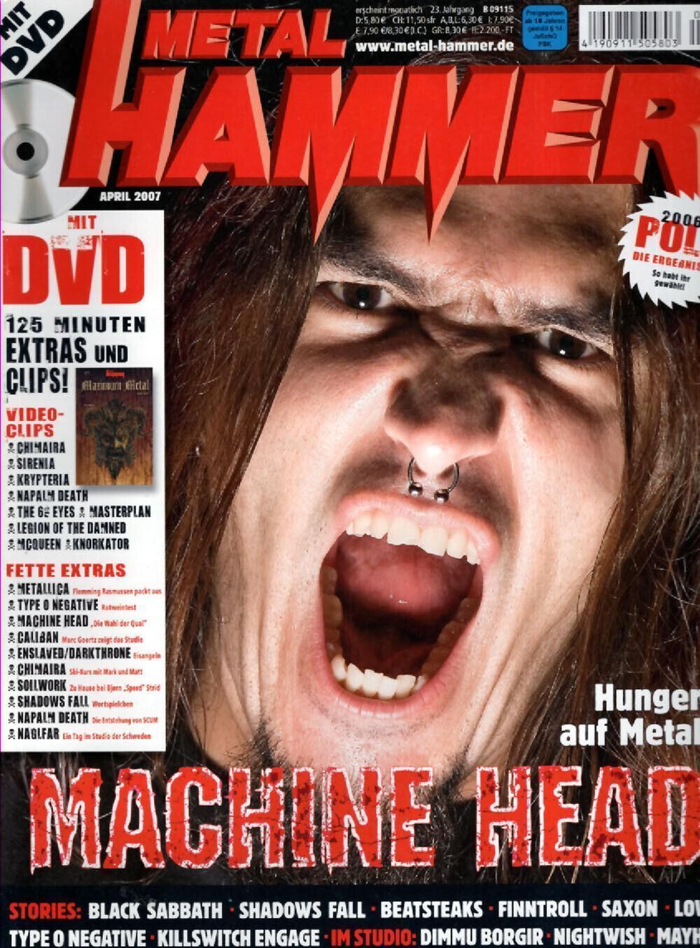 Metal Hammer Magazin Deutschland 2007-04 Machine Head Dimmu Borgir Killswitch