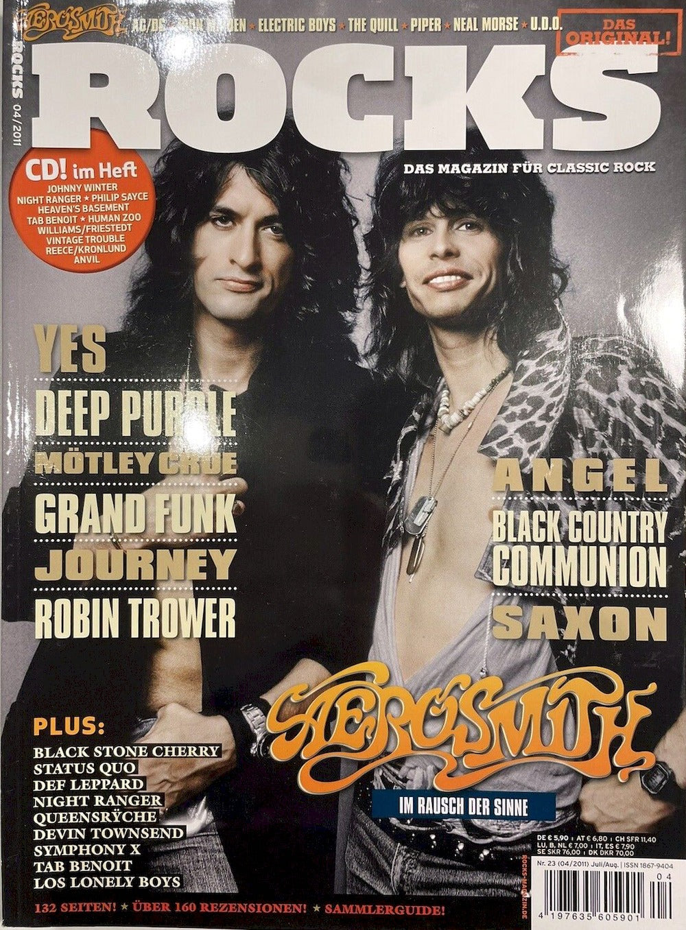 Rocks Magazin Deutschland 2011 #23 Aerosmith Yes Deep Purple Grand Funk Robin Trower