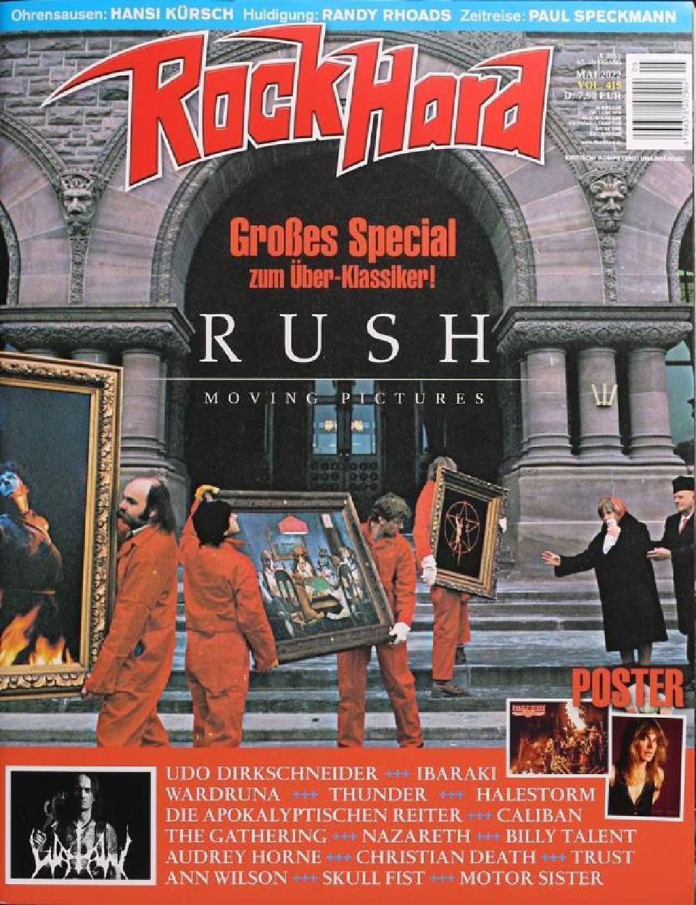 Rock Hard Magazin Deutschland 2022-05 Rush Dirkschneider Halestorm #419