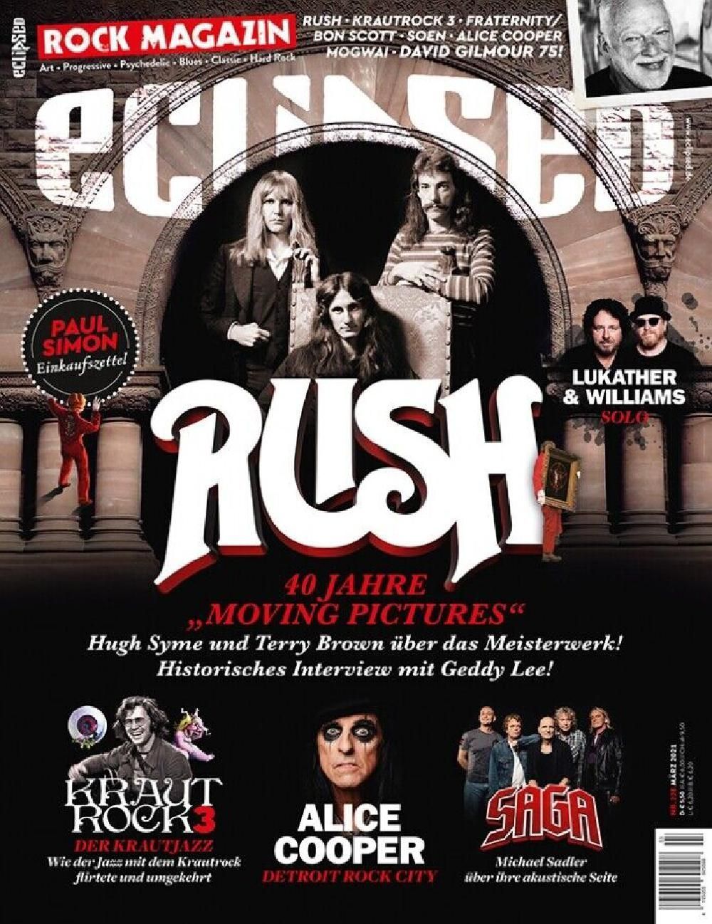 Eclipsed Magazin Deutschland 2021-03 Rush David Gilmour Mogwai Soen